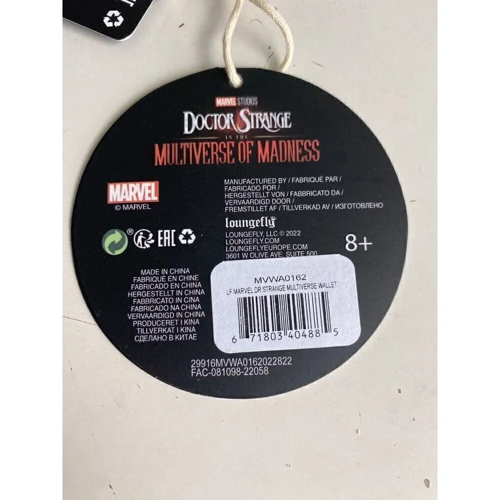 Loungefly Marvel Dr Strange Multiverse‎ Madness Glow in Dark Wallet NEW